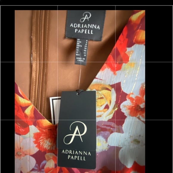 Adrianna Papell w/ additional ruffle on long sleeve dress. With Spaghetti belt. - Picture 5 of 5